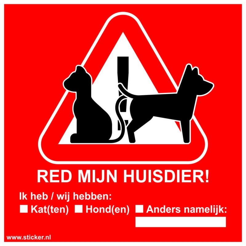 red je huisdier sticker